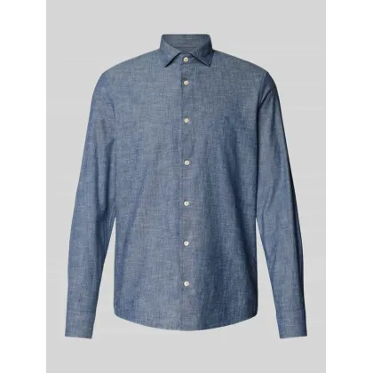 Zdjęcie Koszula casualowa o kroju shaped fit z czystej bawełny z wyhaftowanym logo