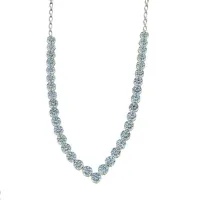 Zdjęcie Choker z białych cyrkonii włoskiego producenta cm.45