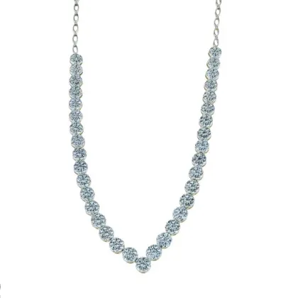 Zdjęcie Choker z białych cyrkonii włoskiego producenta cm.45
