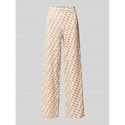 Zdjęcie Spodnie materiałowe z szeroką nogawką i elastycznym pasem model ‘KIMBERLY’