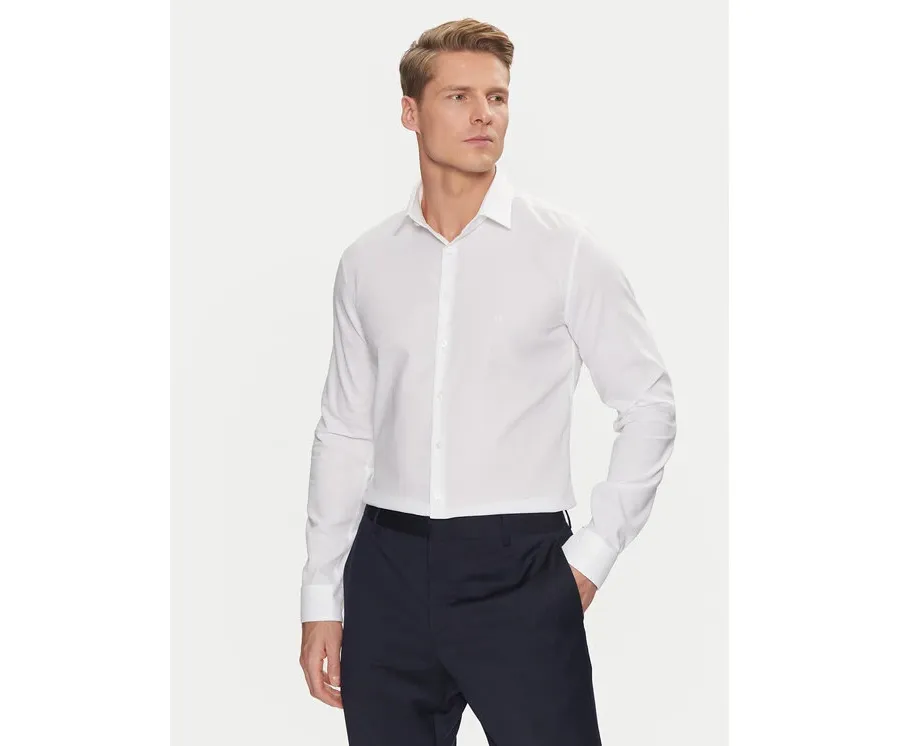 obrazek 1 Calvin Klein Koszula Non Iron Tonal Strct Slim Shirt K10K113848 Biały Regular Fit