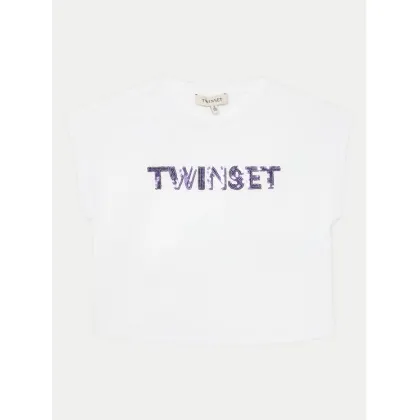 Zdjęcie TWINSET T-Shirt 251GJ2537 Biały Regular Fit
