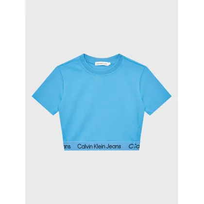 Zdjęcie Calvin Klein Jeans T-Shirt Logo Tape IG0IG01948 Niebieski Regular Fit