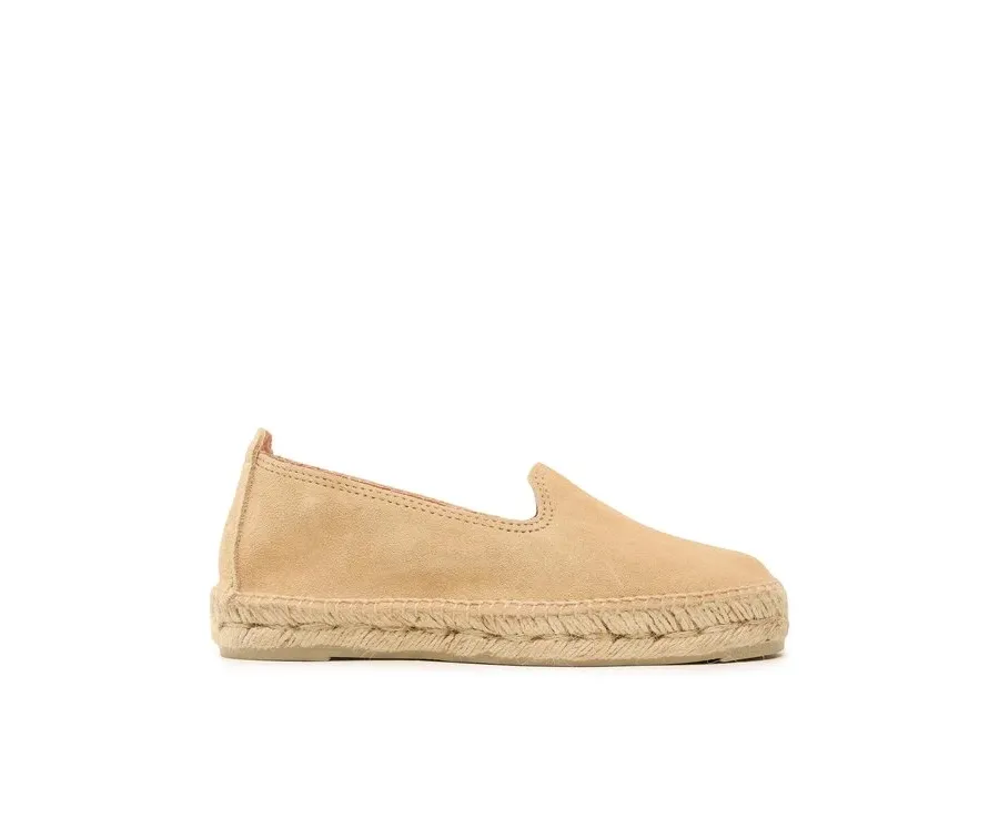 obrazek 1 Manebi Espadryle Suede Flat Espadrilles Beżowy