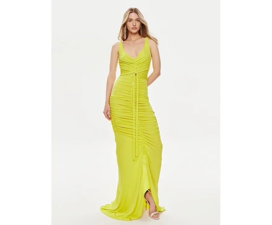 obrazek 1 Elisabetta Franchi Sukienka wieczorowa AB-590-42E2-V780 Zielony Slim Fit