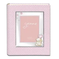 Zdjęcie Stylowy album na zdjęcia dziecka 20х25 cm w drobny różowy wzór
