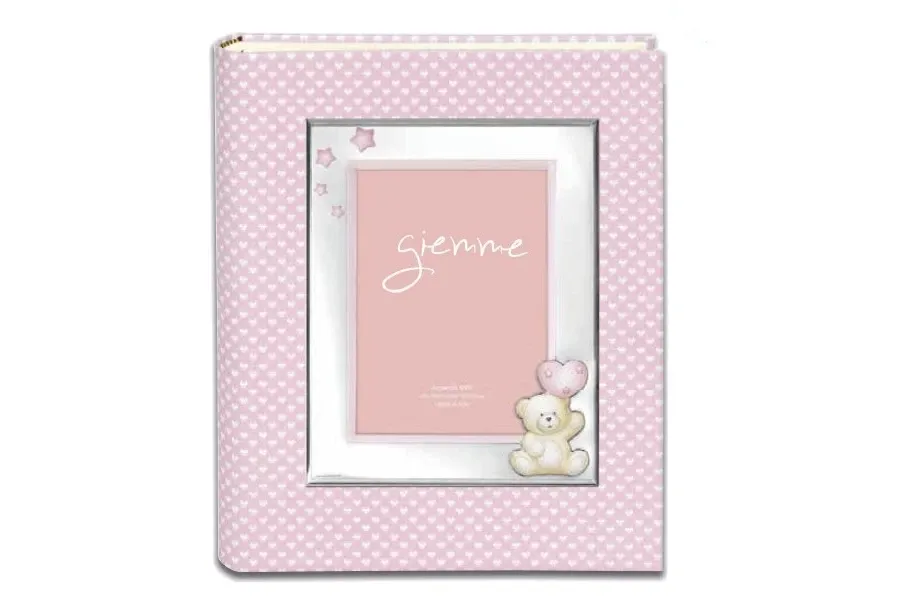 obrazek 1 Stylowy album na zdjęcia dziecka 20х25 cm w drobny różowy wzór