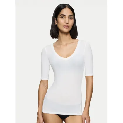 Zdjęcie Triumph Koszulka piżamowa Beauty Layers 10222610 Écru Slim Fit