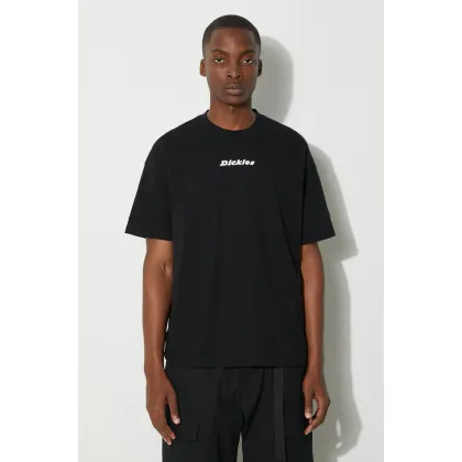 Zdjęcie Dickies t-shirt bawełniany ENTERPRISE TEE SS męski kolor czarny z nadrukiem DK0A4YRN