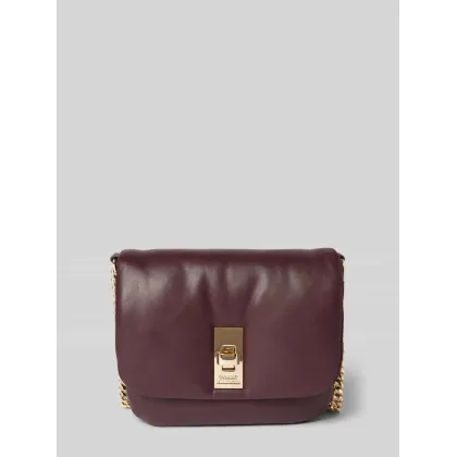 Zdjęcie Torebka na długim pasku ze skóry owczej nappa z detalem z logo