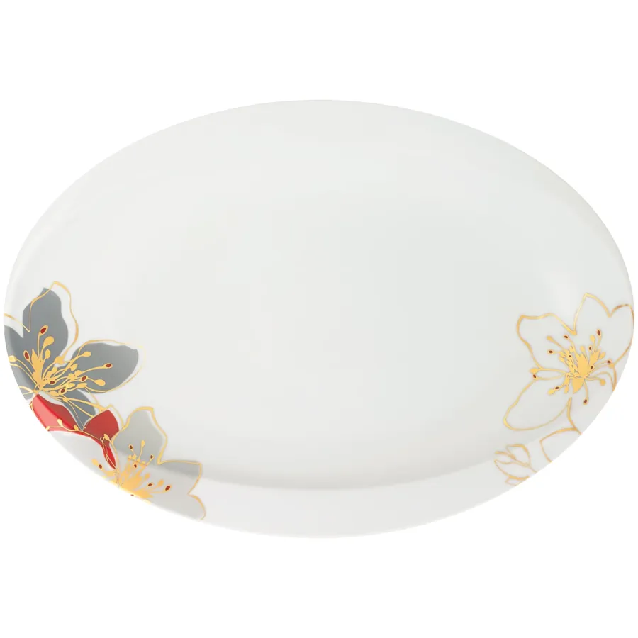 obrazek 15 Fantastyczny komplet porcelanowej zastawy stołowej 68 el. - Porcel