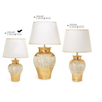 Picture A small, golden lamp with a bas-relief - Valle d'oro Patchi