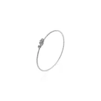 Picture Beautiful rhodium-plated silver bracelet with white zircons