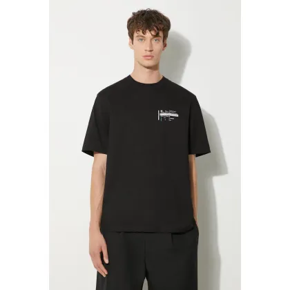 Zdjęcie STAMPD t-shirt bawełniany męski kolor czarny z nadrukiem