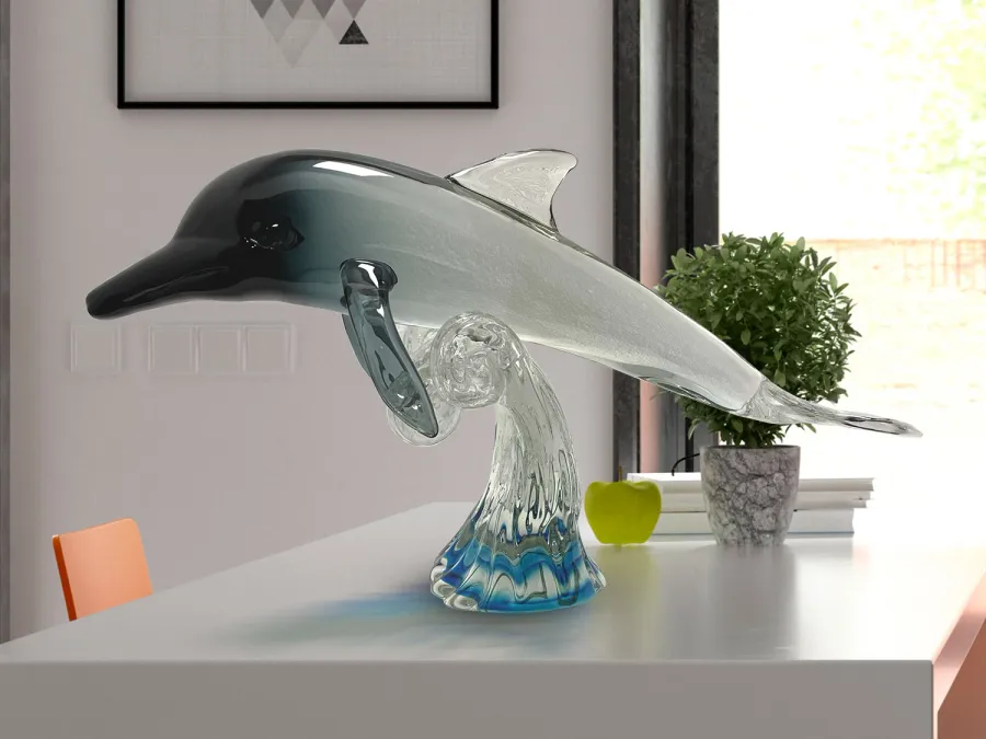 obrazek 2 Delfin w oryginalnym szkle Murano