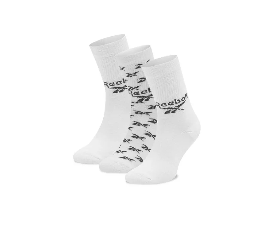 obrazek 1 Reebok Zestaw 3 par wysokich skarpet unisex Cl Fo Crew Sock 3P GG6682 Biały