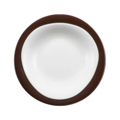 Zdjęcie Stylowy porcelanowy talerz na chleb 20 cm w kolorze ciemnej czekolady - Seltmann Weiden