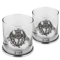 Zdjęcie Zdobiona para szklanek do whisky od angielskiego producenta