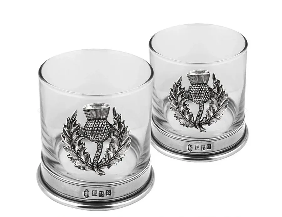 obrazek 1 Zdobiona para szklanek do whisky od angielskiego producenta
