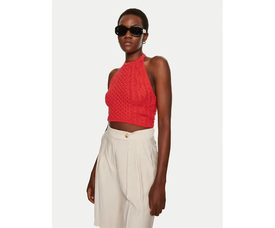 obrazek 1 STAUD Bluzka Lori R24P3136CA Czerwony Regular Fit