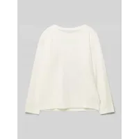 Zdjęcie Bluzka z długim rękawem o kroju oversized z czystej bawełny z nadrukiem
