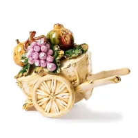 Picture A decorative ceramic trolley for a desk or table