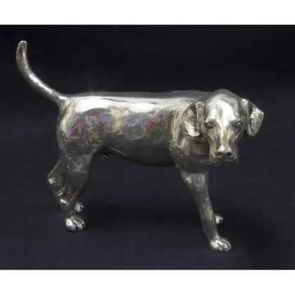 Zdjęcie Pokryty srebrem figurka amerykańskiego psa!