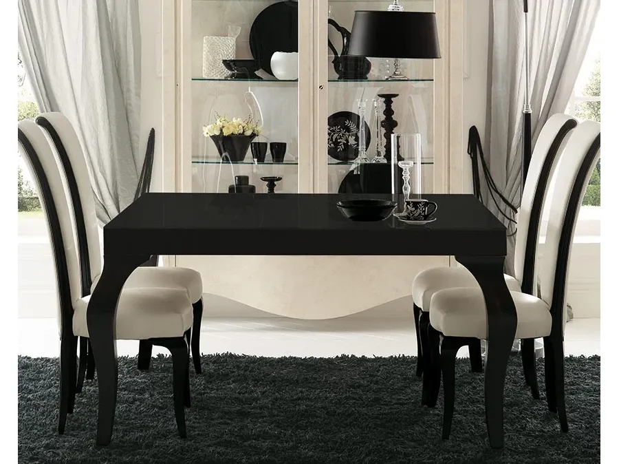 obrazek 1 Rozkładany drewniany stół z wykończeniem i strukturą w stylu vintage 160/210x90cm - Avenanti