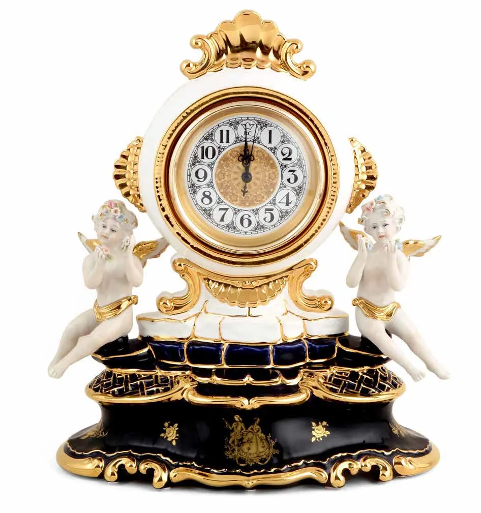 Picture Luksusowy, włoski zegar barokowy z aniołami - Bruno Costenaro