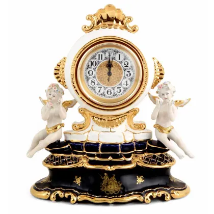Picture Luxurious Italian baroque clock with angels - Bruno Costenaro