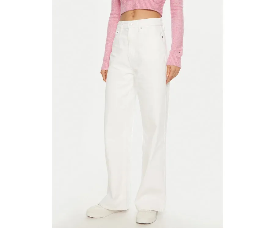 obrazek 1 Tommy Jeans Jeansy Claire DW0DW20219 Écru Wide Leg