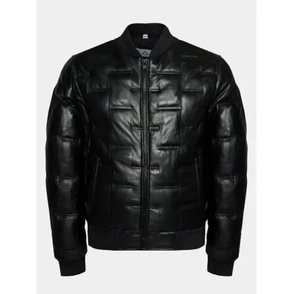 Zdjęcie Serge Pariente Kurtka skórzana Clever Czarny Slim Fit