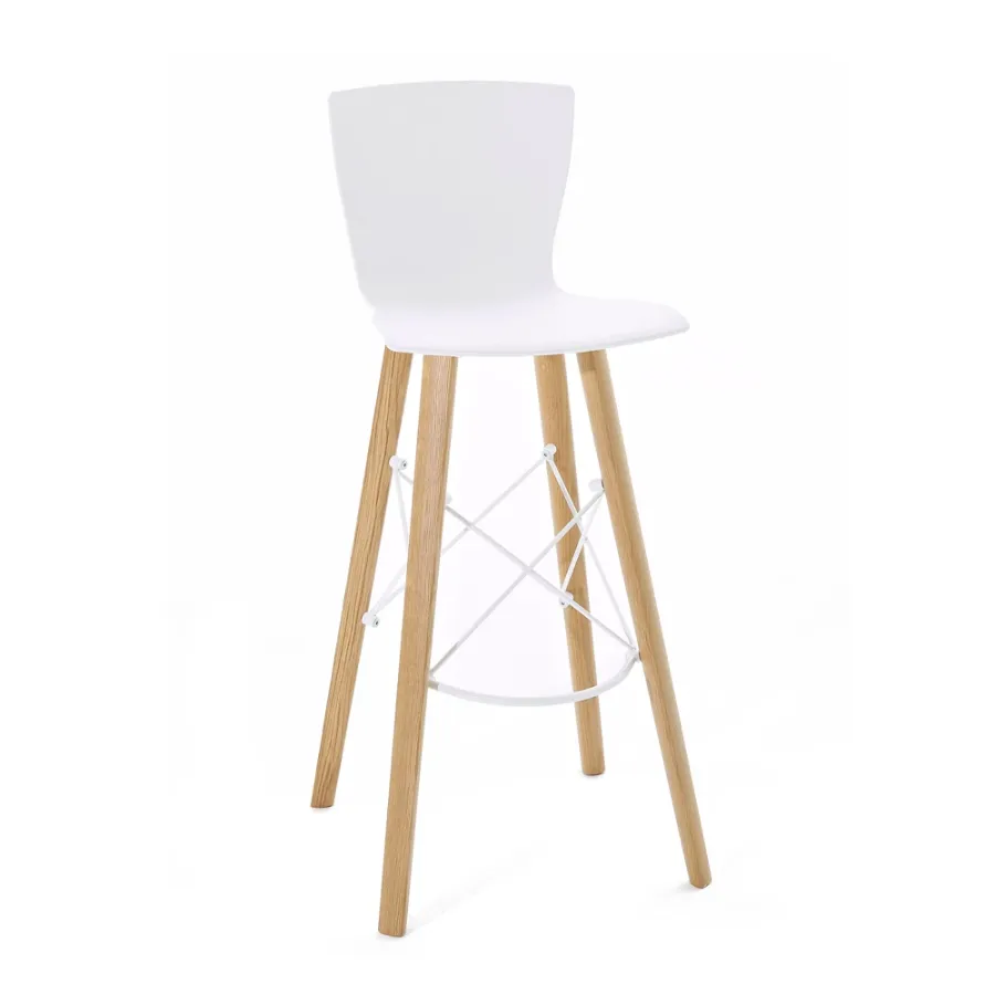 obrazek 1 Rap - stołek z drewna dębowego i stali 74cm - Colico