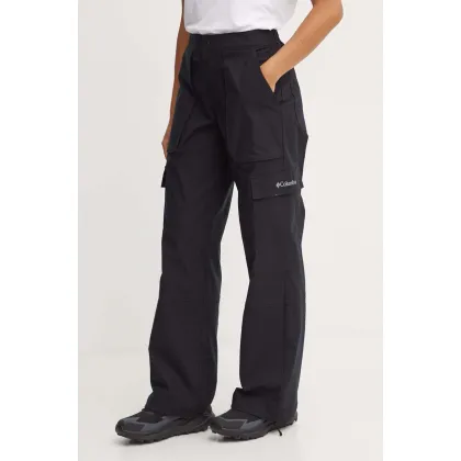 Zdjęcie Columbia spodnie Brea Falls damskie kolor czarny szerokie high waist 2086041