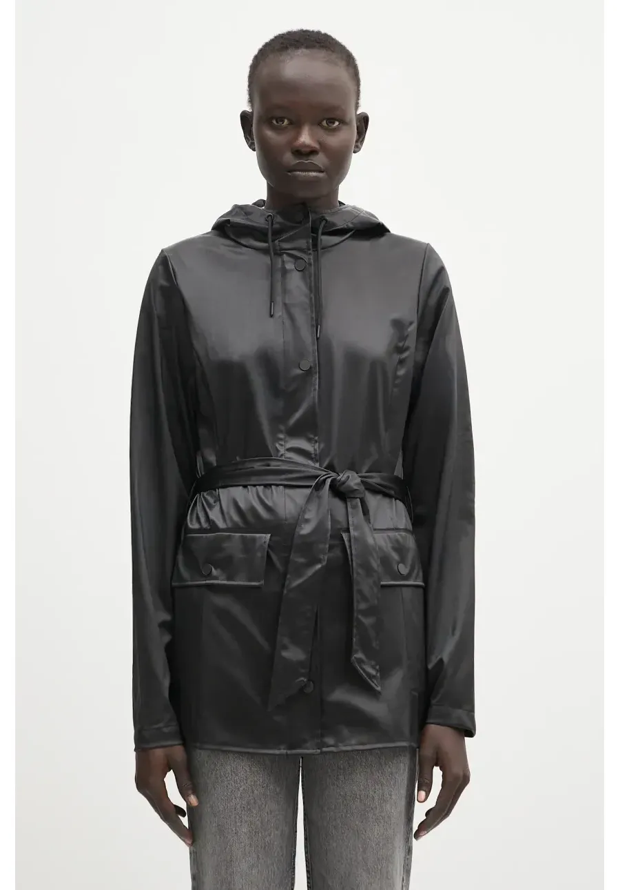 obrazek 1 Rains kurtka Curve Jacket W3 kolor czarny przejściowa 12100