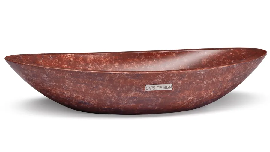obrazek 1 Niepowtarzalna umywalka 60 cm ORION BASIC – FINGER PAINTING, brązowy i niebieski, lakier matowy