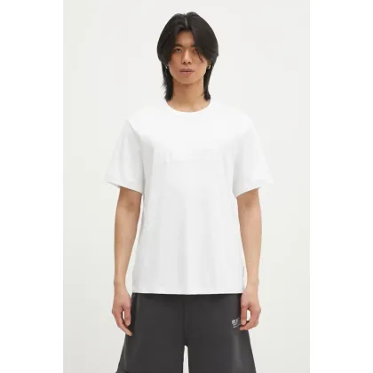 Zdjęcie Helmut Lang t-shirt bawełniany Logo Ov Tee.Hvy Ever męski kolor biały z aplikacją O04HM599