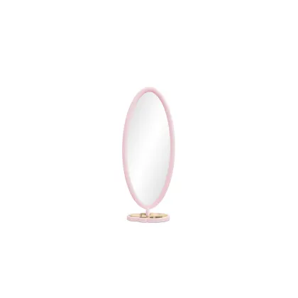 Picture Light pink standing mirror for a child
