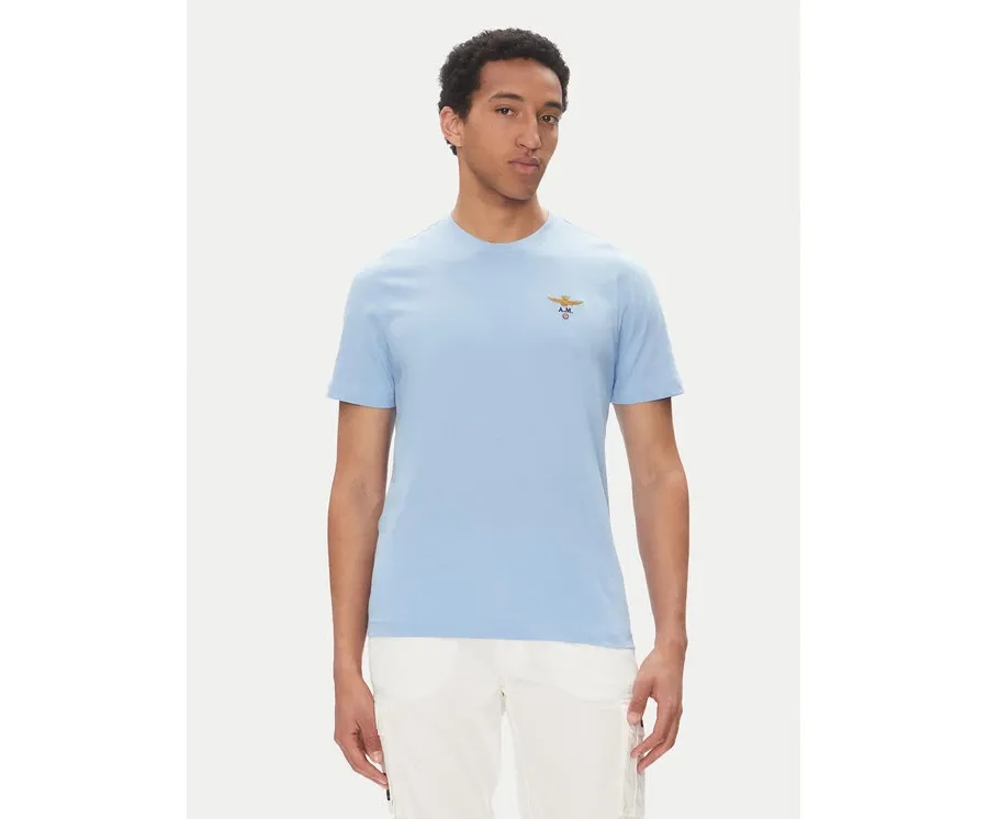 obrazek 1 Aeronautica Militare T-Shirt 251TS1580J372 Błękitny Regular Fit