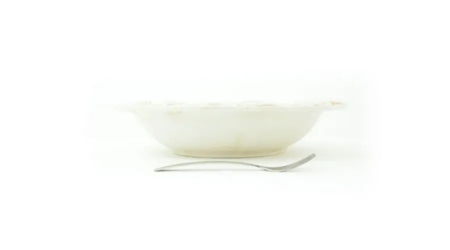 obrazek 4 Duża ceramiczna miska zdobiona owocami morza w kolorze kości słoniowej - Le Ceramiche
