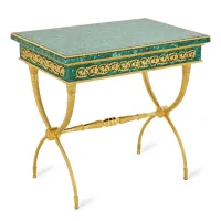 Picture High-quality table made of solid materials for the living room