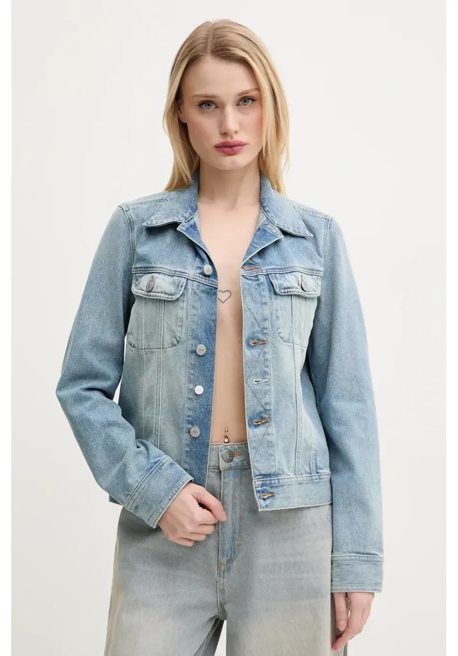 obrazek 1 MM6 Maison Margiela kurtka jeansowa kolor niebieski przejściowa S52AM0316.M30019