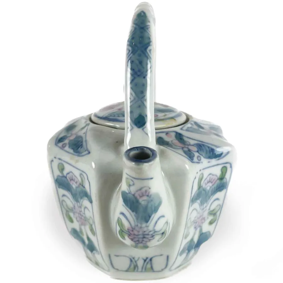 obrazek 2 Niepowtarzalny niebiesko-biały czajniczek porcelanowy z XX wieku