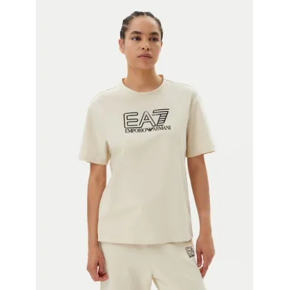 Zdjęcie EA7 Emporio Armani T-Shirt 7W000098 AF12503 U1079 Beżowy Loose Fit