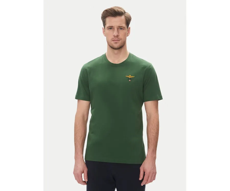 obrazek 1 Aeronautica Militare T-Shirt 251TS1580J372 Zielony Regular Fit