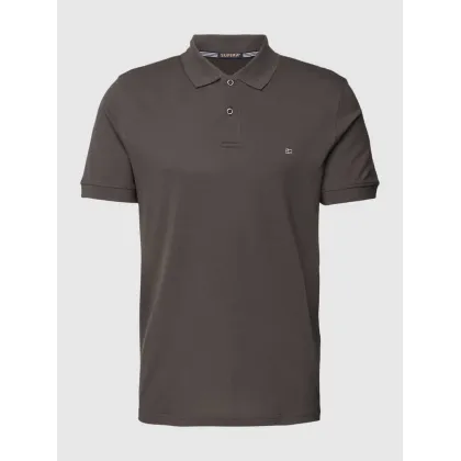 Zdjęcie Koszulka polo o kroju slim fit w jednolitym kolorze