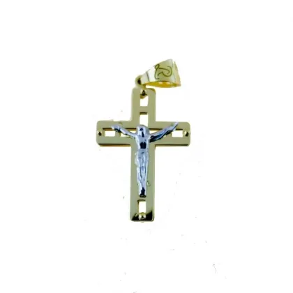 Zdjęcie Klasyczny włoski krzyż z Chrystusem 20x15mm