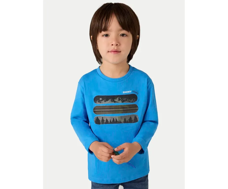 obrazek 1 Mayoral Bluzka 4055 Niebieski Regular Fit