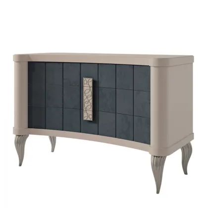 Zdjęcie Ekskluzywna włoska komoda z szufladami z tapicerowanym frontem