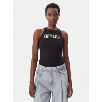 Zdjęcie Calvin Klein Jeans Top Varsity J20J225520 Czarny Slim Fit